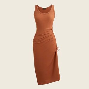 J Crew Side-ruched Midi Dress